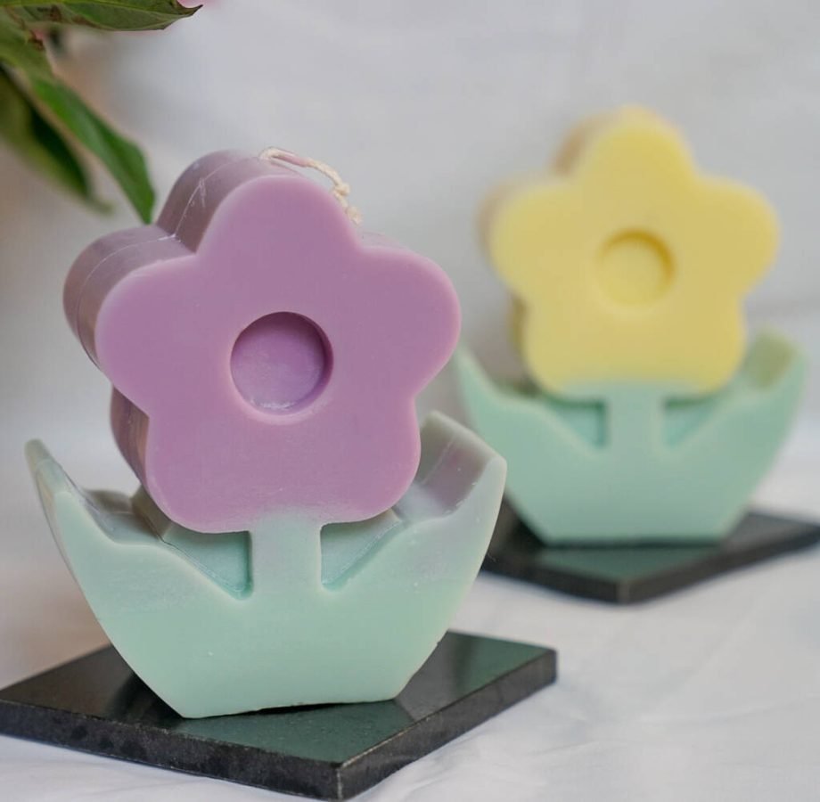 Handmade Giant Flower Soy Wax Candle